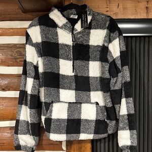 Little Bipsy Black and White Plaid Sweatshirt
